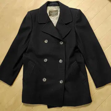 폴 스튜어트 네이비 더블 브레스트 피 코트 L