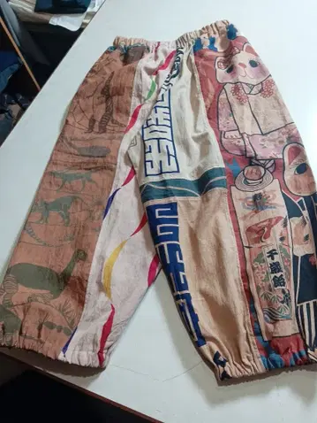 수건 몬페 팬츠 감물 염색