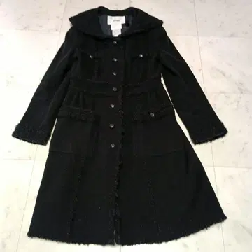 Rene 루네 울 캐시미어 혼방 롱 코트 h 후디드 코트 34