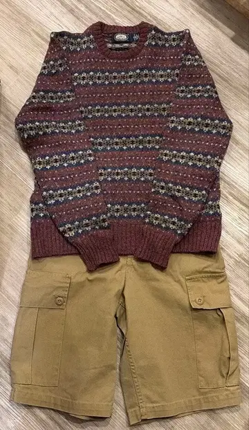 KNIGHTS BRIDGE 빈티지 패턴 니트 SCOTLAND 제 M