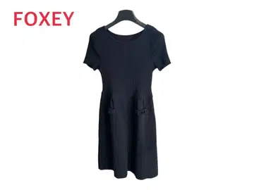 FOXEY NEW YORK 롱 원피스 블랙 니트 A라인 40사이즈