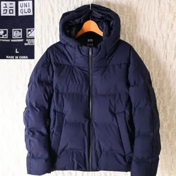 V5 새상품급 Men L 유니클로 심리스 다운 후드티 9046