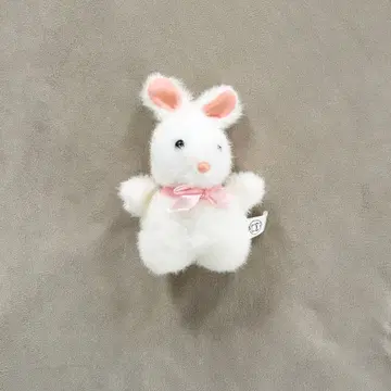 선월드 레트로 봉제 인형 화이트 토끼