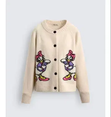 [ 새상품 ] ZARA/디즈니 콜라보/데이지 가디건/M 사이즈
