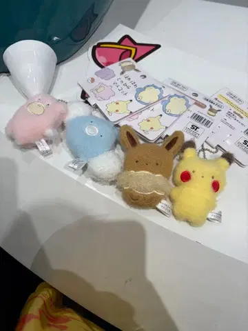 포켓몬 포근포근 손바닥 마스코트 4개 세트