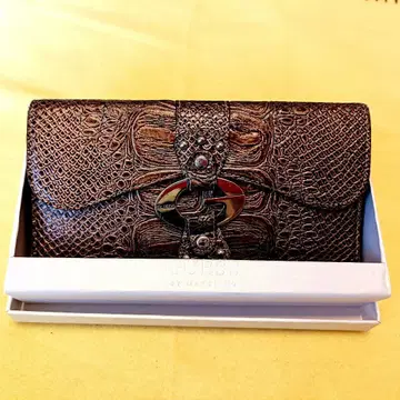 GUESS 크로커다일풍 장지갑 박스 포함