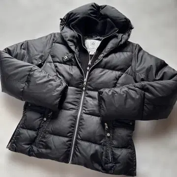 에디 바우어 다운 자켓 실버 금장 장식 블랙 M