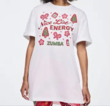 새상품 ZUMBA 크리스마스 T