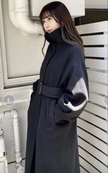 MURUA 스탠드 카라 롱 코트 벨트 없음 S 사이즈