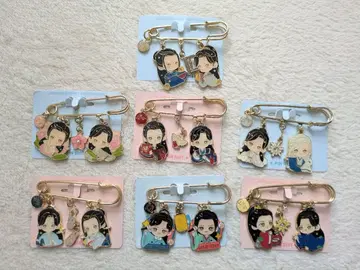 산하령 핑 브로치 7개 세트