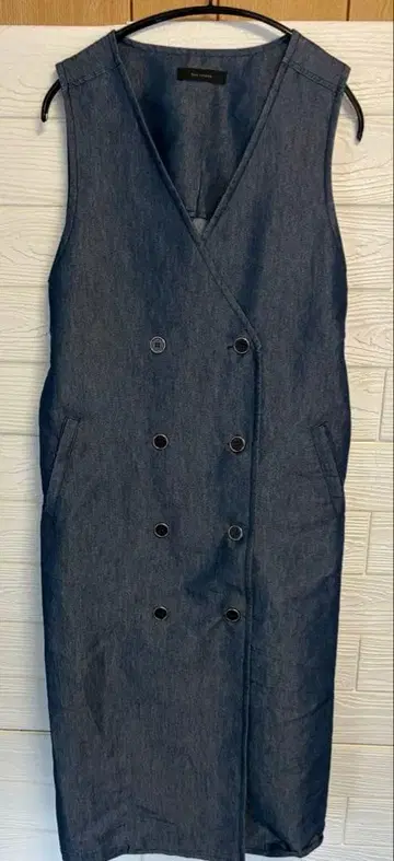 [ Bou Jeloud ] 데님 롱베스트 / 사이즈 38 / 더블 버튼