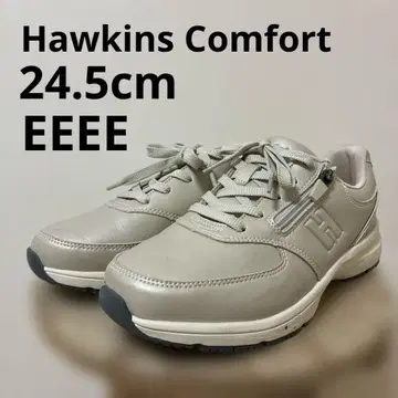 호킨스 24.5cm EEEE 지퍼 달린 가죽 스니커즈 그레이