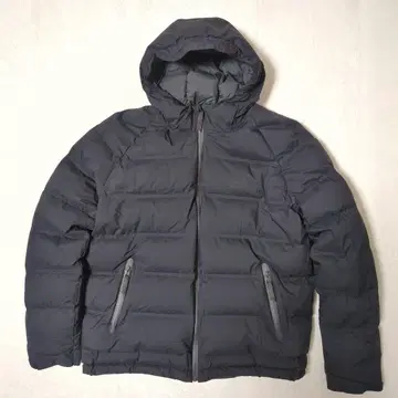 새상품급 라코스테 후데트 다운 자켓 실루엣 로고 사이즈 52 블랙