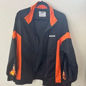 SALUTE 나일론 자켓 S 블랙/오렌지