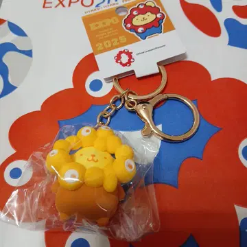 산리오 미야쿠미야쿠 콜라보 최애 컬러 키링 폼폼푸딩