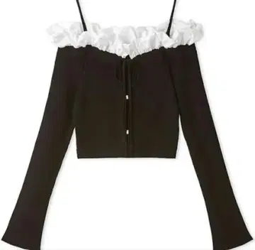 오프숄더 프릴 오휘쇼루 풀오버