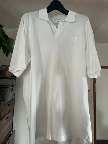 Y-3 화이트 피케 셔츠 M 사이즈