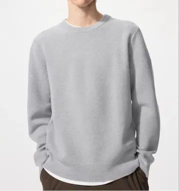 워셔블 밀라노 리브 크루넥 스웨터 M 사이즈 남녀 공용