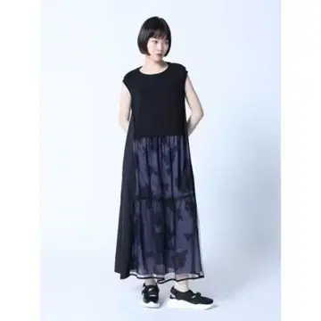 새상품 야마다야 라슈드 튤 레이어드 패턴 원피스