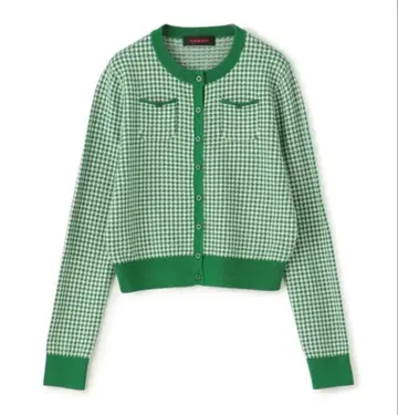 CABAN 코튼 캐시미어 깅엄 체크 가디건