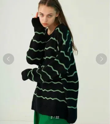 LiNoH 크로셰 웨이브 풀오버 니트 니트