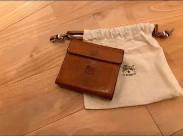 IL BISONTE 이단 접이식 지갑 브라운 수납 가방 포함