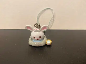 토끼 모피 스트랩 키링 끈 장식 지역 한정