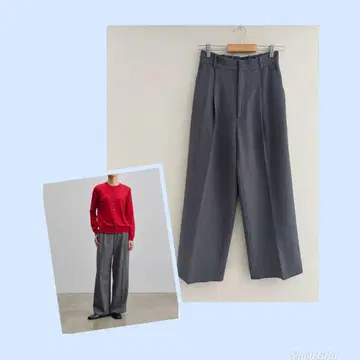 새상품급 SOEJU 소쥬 울라이크 와이드 팬츠 S 그레이