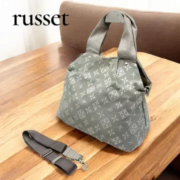 러셋 russet 모노그램 토트 그레이 2way