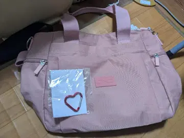 핑크 나일론 숄더백