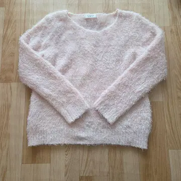 포근포근 핑크 니트 스웨터 긴팔