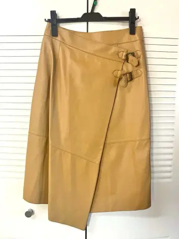 천연 가죽 랩스커트