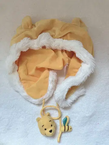 디즈니 팬캡 푸우 겨울 폼폼 봉제 인형