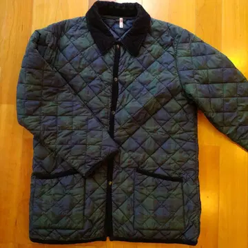 B:MING by BEAMS 퀼팅 자켓 그린/네이비