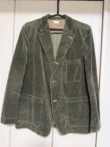 코듀로이 테일러드 자켓 카키 J.S 홈스테드