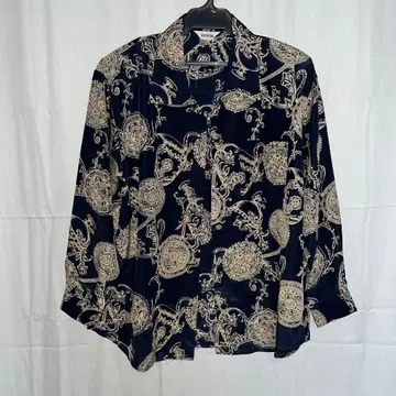 블랙 패턴 셔츠 빈티지