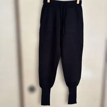 FREAK' STORE 블랙 니트 조거 팬츠 드로우 스트링 포함