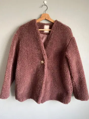 ginger and sprout 보아 자켓 브라운