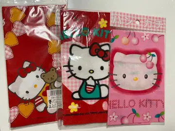 레어 헤이세이 레트로 헬로키티 핸드 타월 손수건 체리 체리