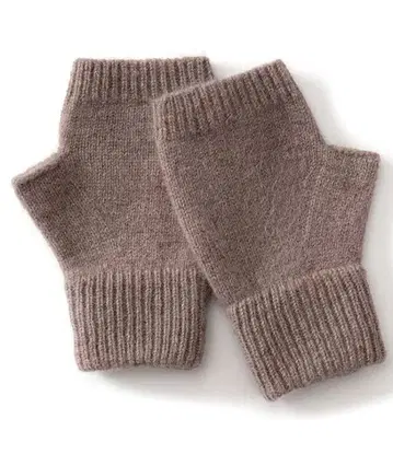 울 브라운 핑거리스 장갑