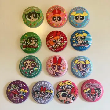 파워퍼프걸 자수 캔뱃지 총 13종