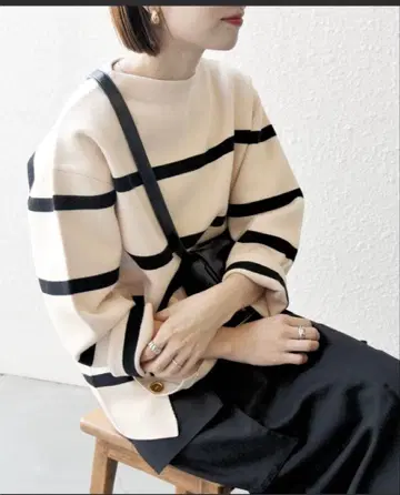 시착만 한 상품 SHIPS any 스트라이프 긴팔 니트 ONE SIZE