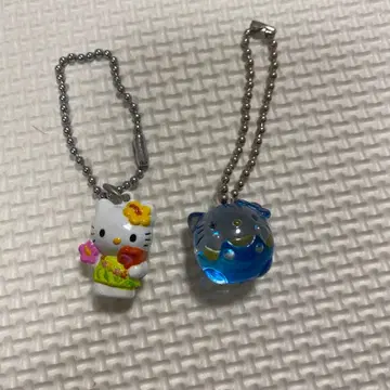 헬로키티 키링 2개 세트 레어 당시 물품