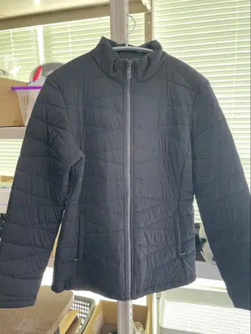 블랙 퀼팅 다운 자켓