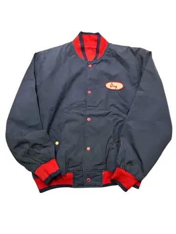 자수 네이비 블루종 구제 의류 빈티지