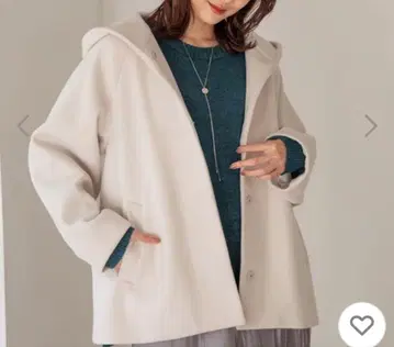 GLOBAL WORK 가벼운 스트레치 후드 미들 코트 아이보리 M