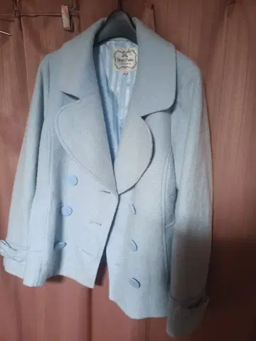 Mezzo Piano 메조 피아노 라이트 블루 피 코트