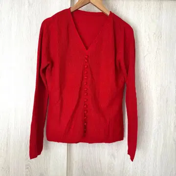 벌스데이 바쉬 상의 니트 빨간색