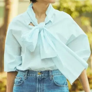 개럴개런트 코튼 보타이 블라우스 리본