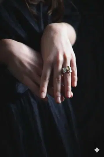 주석 반지 오벌 컷 스톤 포함